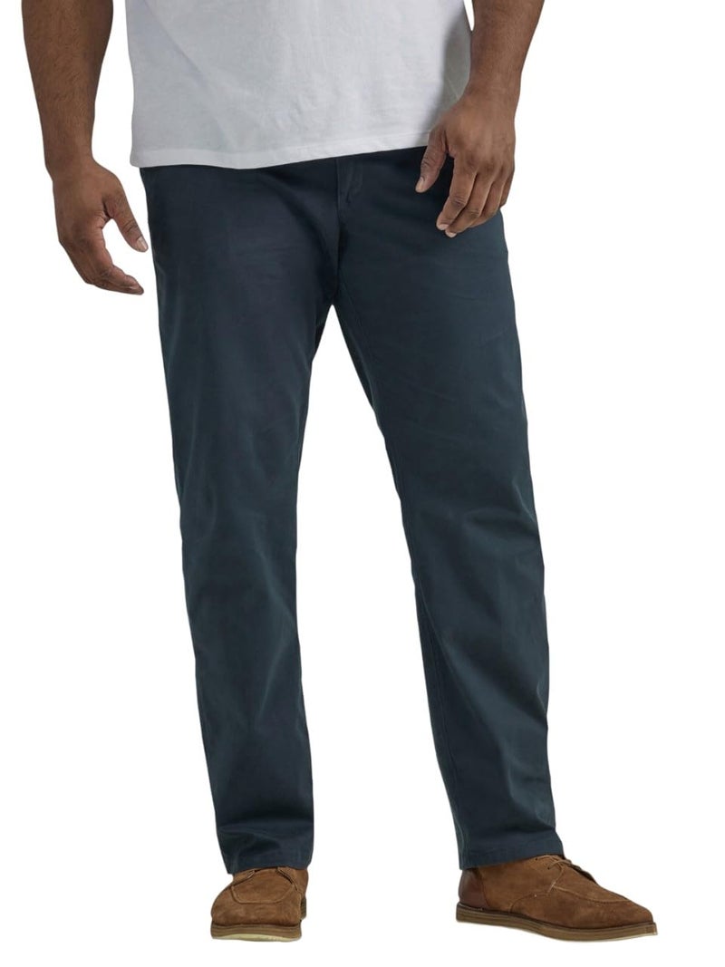 Lee Men's Big & Tall Extreme Motion Flat Front Regular Straight Pant Navy 44W x 30L - Image 1